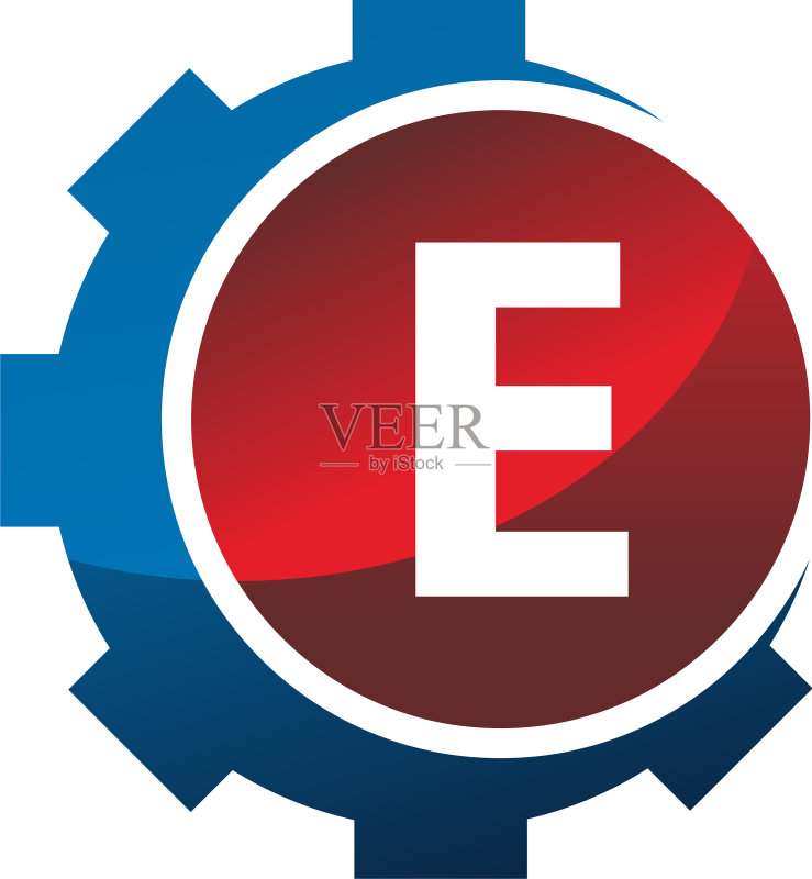 齿轮图标字母E图标素材