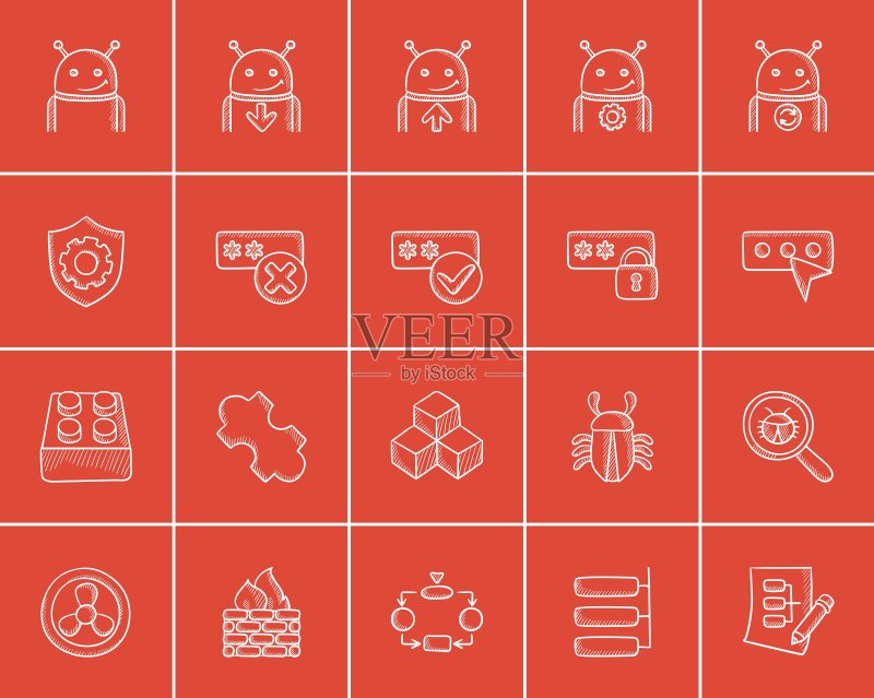 科技草图图标集图标素材