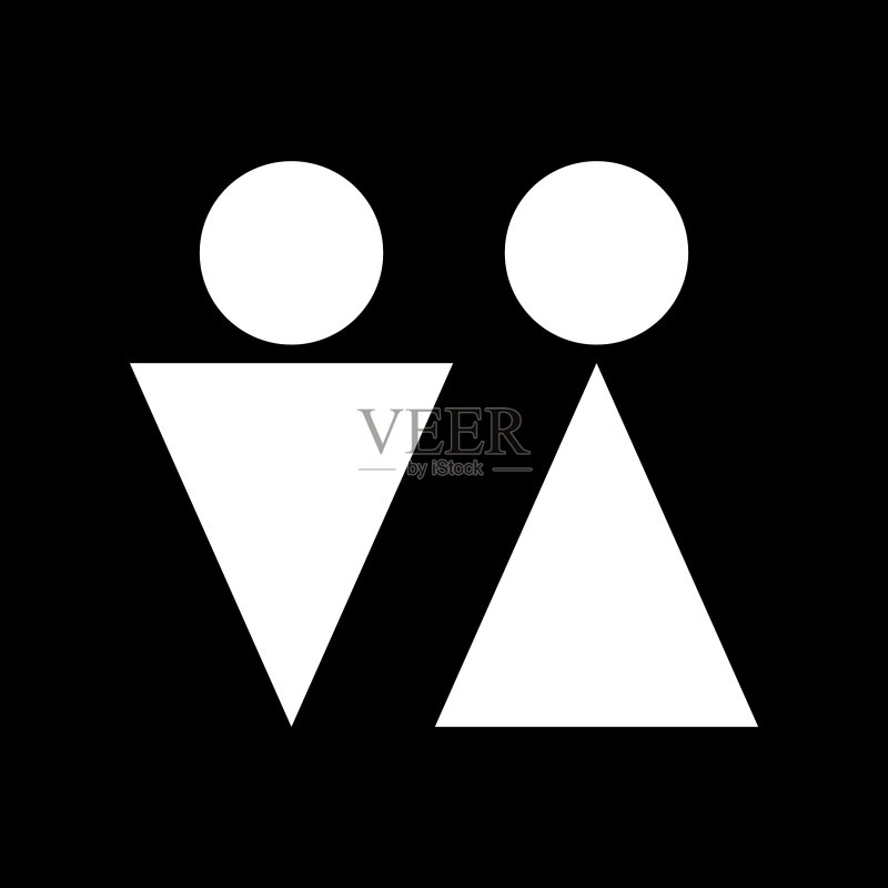 白色男人和女人图标图标素材