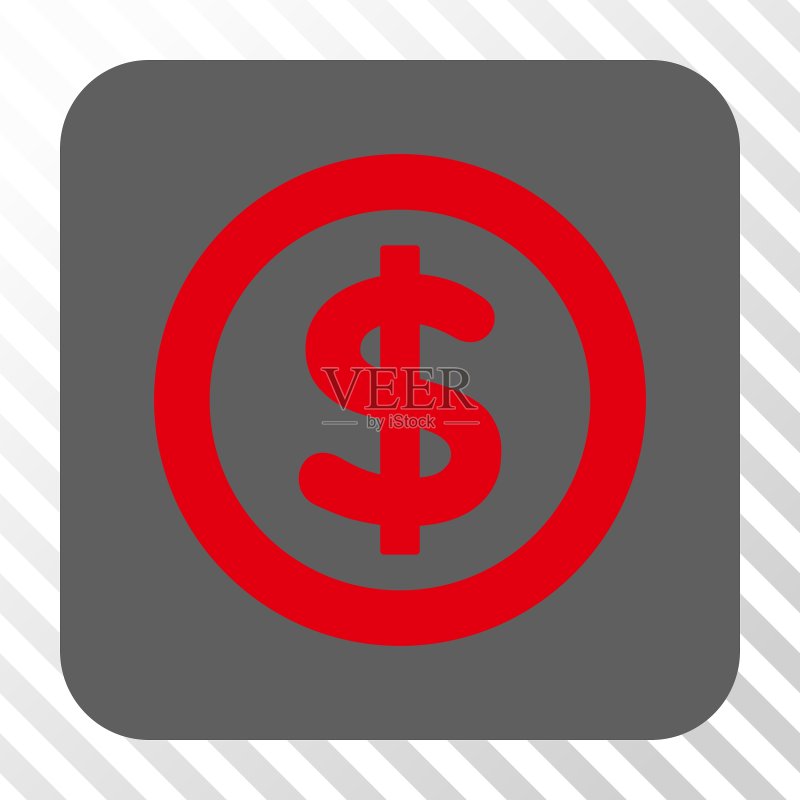 金融圆角方形按钮图标素材