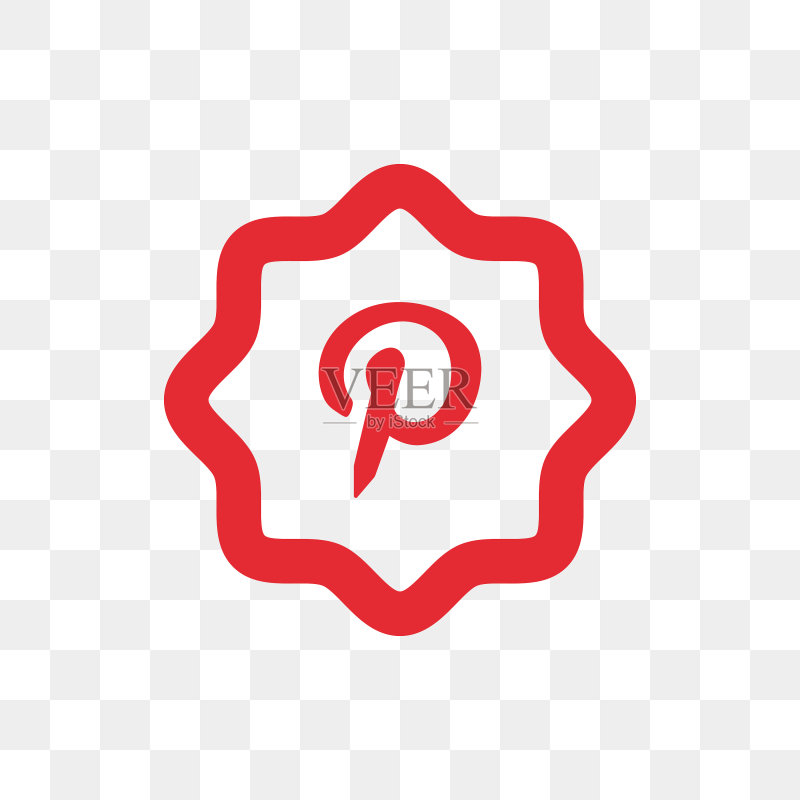 Pinterest社交媒体图标设计模板图标素材