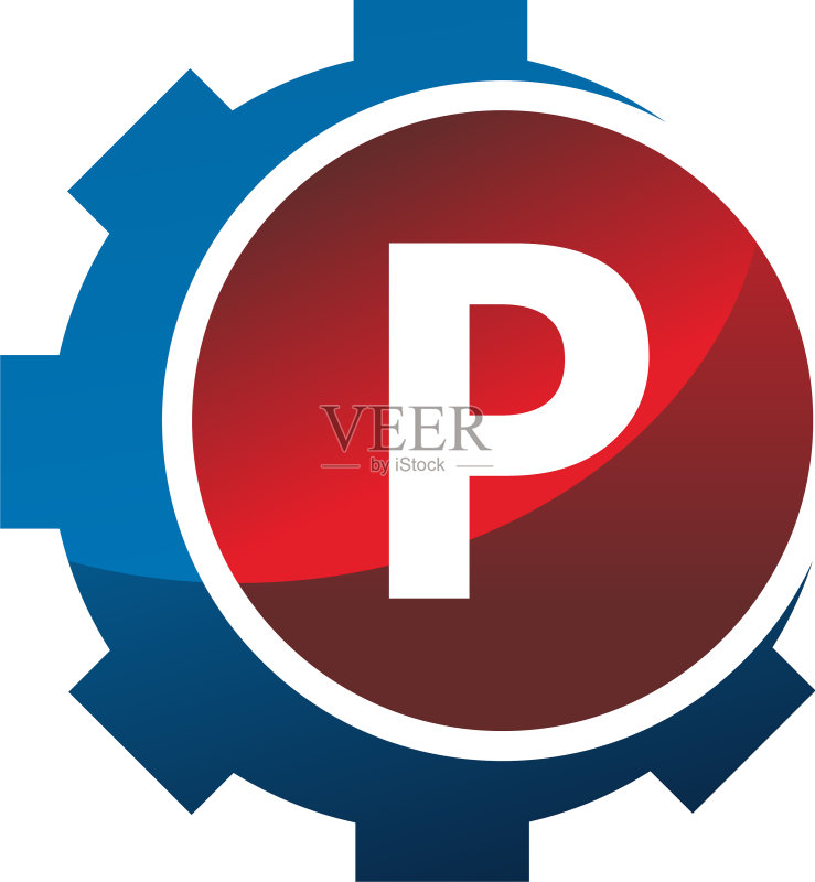 齿轮图标字母P图标素材