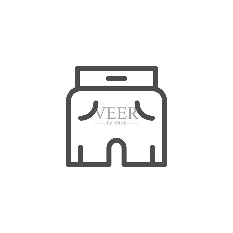 短裤线条图标图标素材