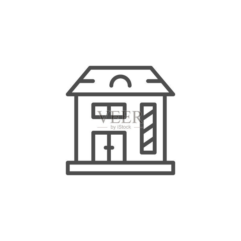 房屋线条图标图标素材