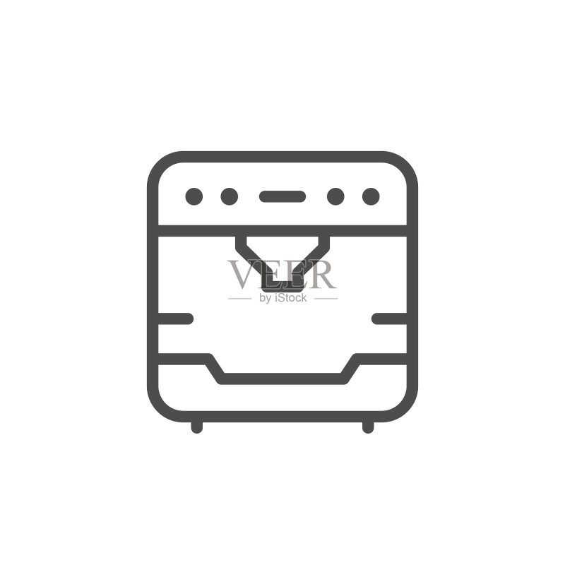 咖啡机线条图标图标素材
