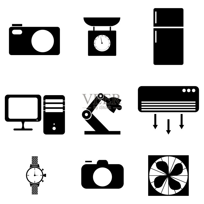 家用电器图标集图标素材