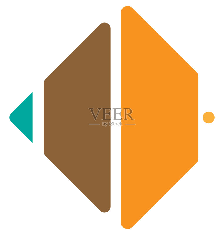 分段方形图标Logo形状图标素材