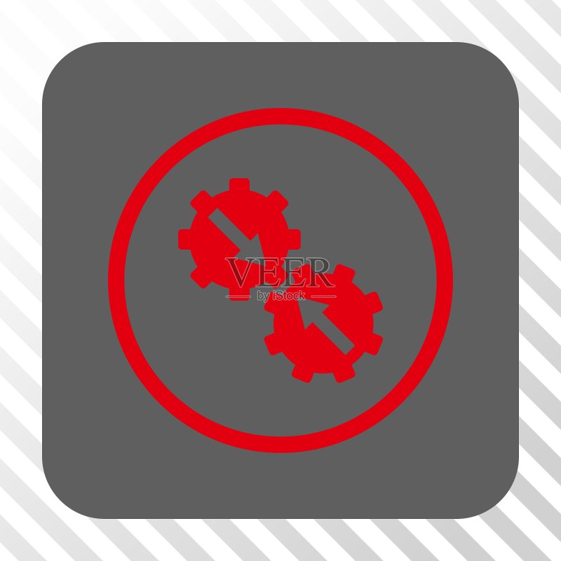 齿轮集成圆形方形按钮图标素材