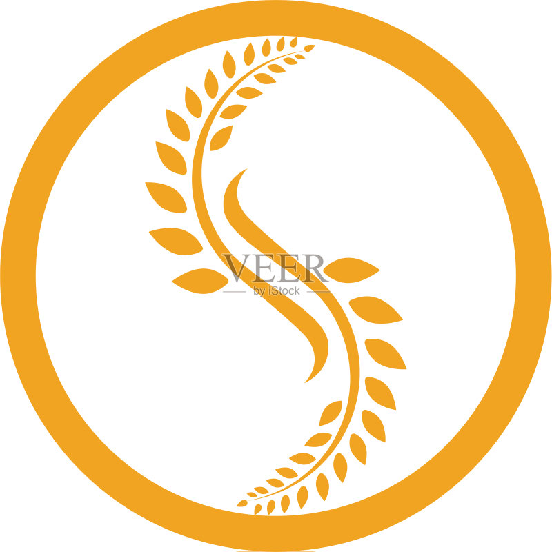 农业小麦Logo模板健康生活Logo图标素材