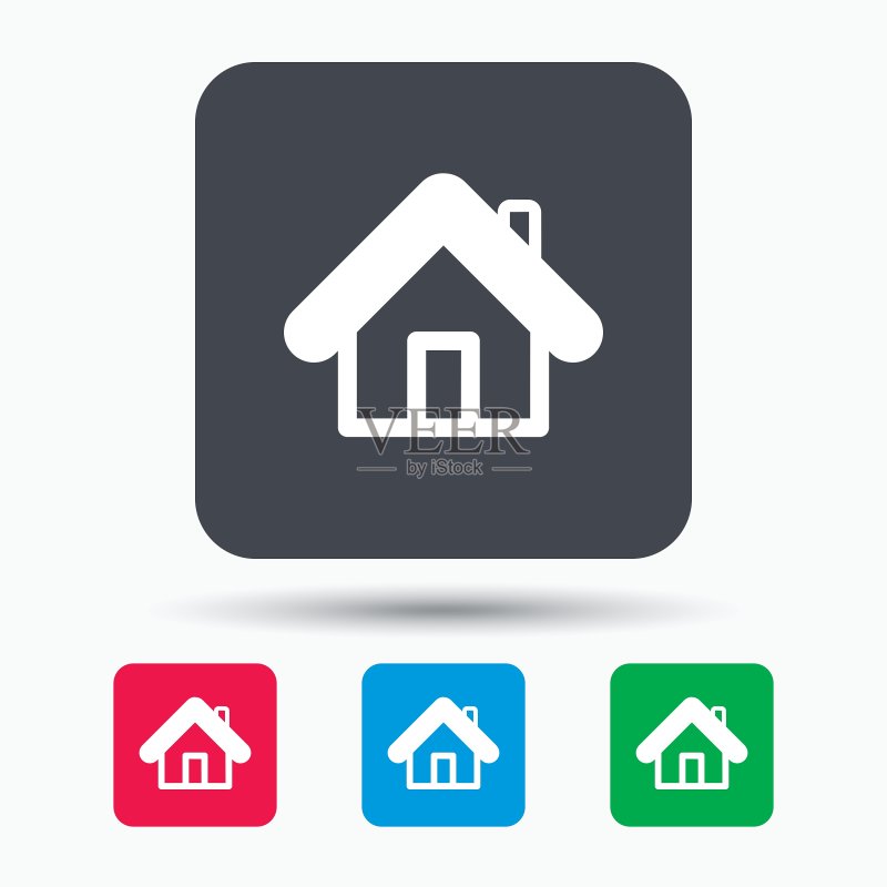 房屋建筑标志Home图标图标素材