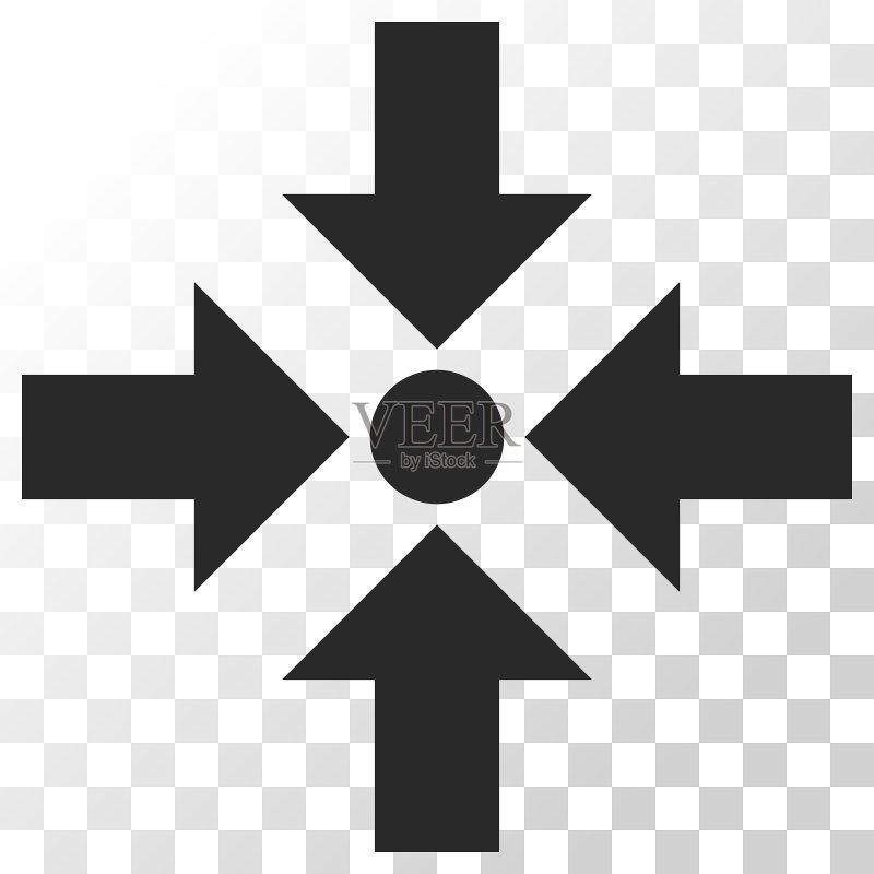 缩小箭头图标图标素材