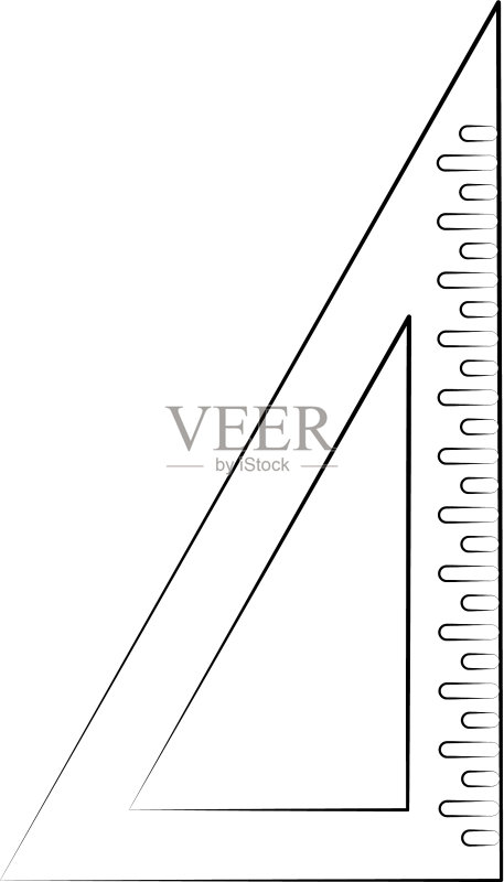 学校用三角尺图标素材