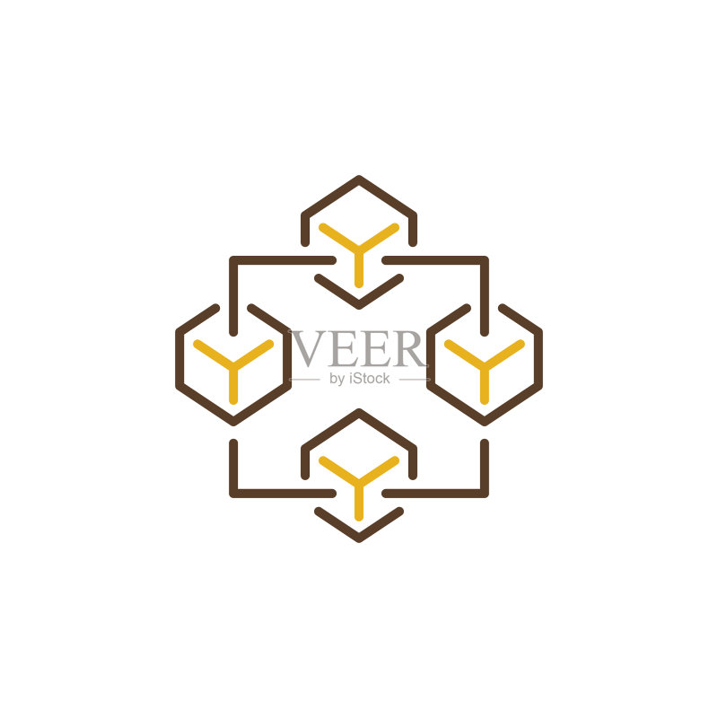 区块链创意图标图标素材