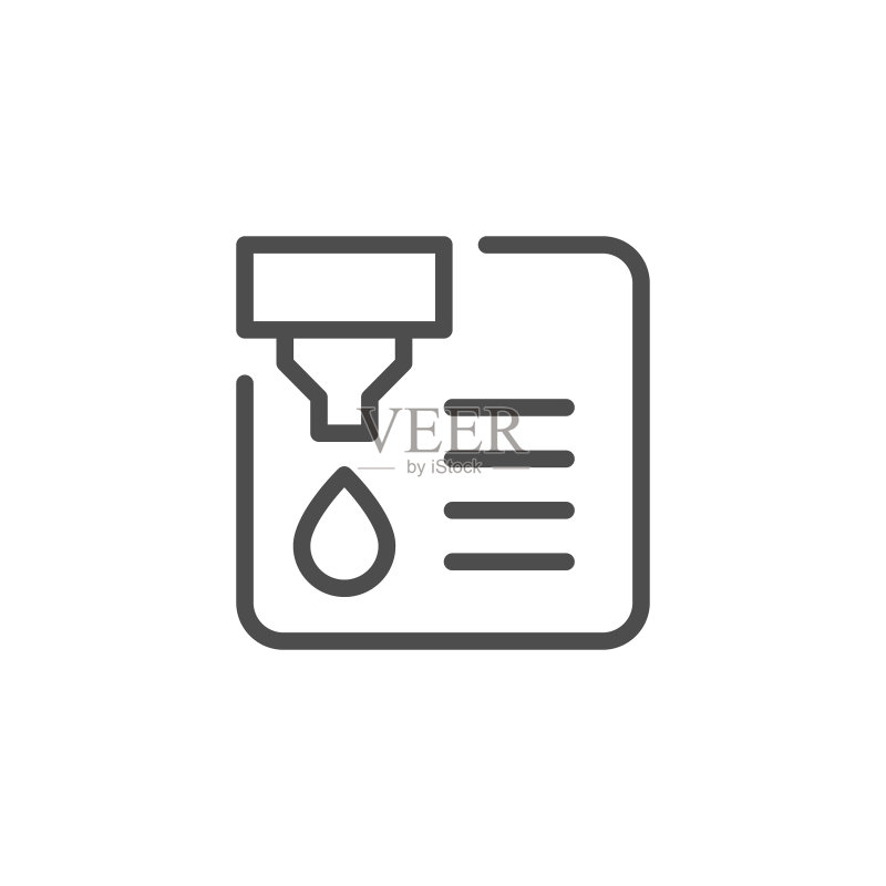 文档打印线图标图标素材