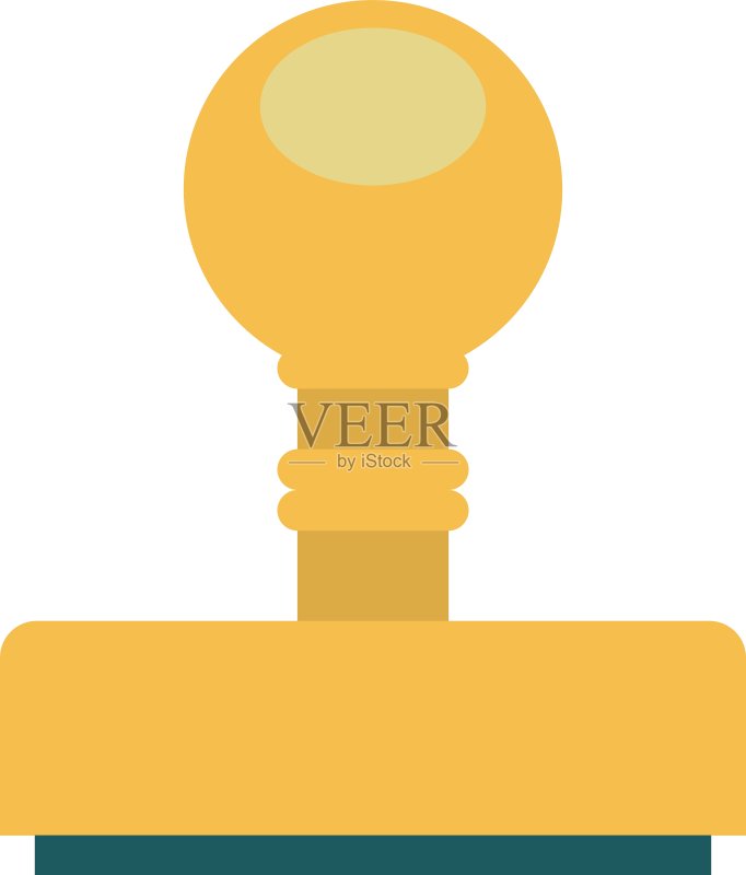 印章形状的办公剪影图标素材