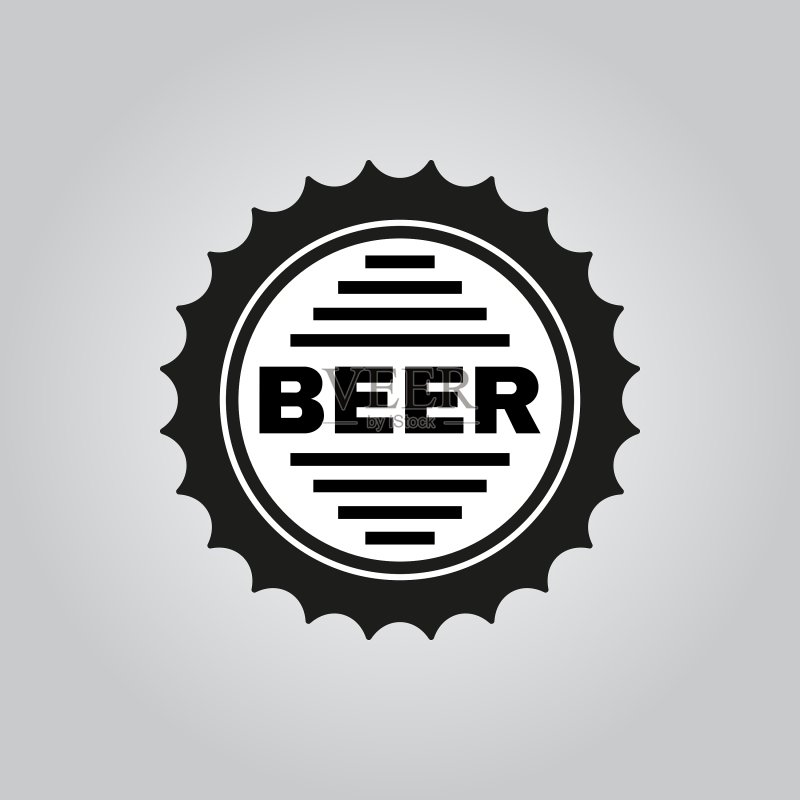 啤酒图标酒吧和啤酒酒精标志UI图标素材