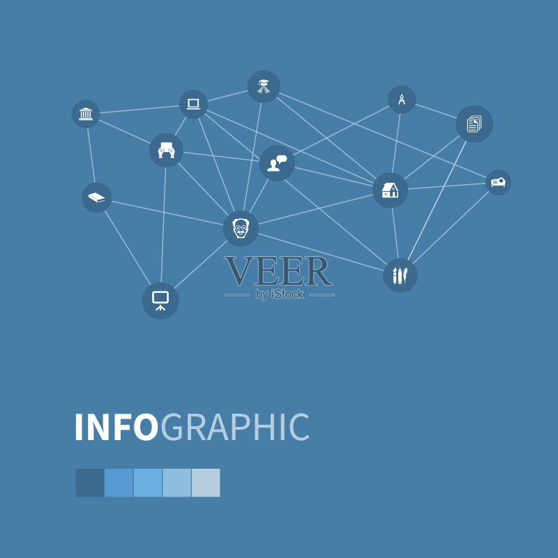简约学校图标合集图标素材