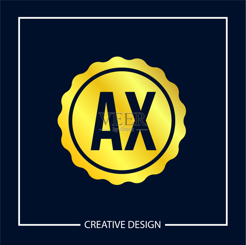 字母AX标志设计模板图标素材