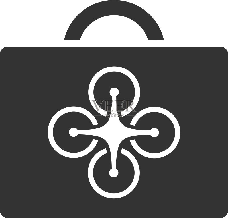 无人机工具箱扁平图标图标素材
