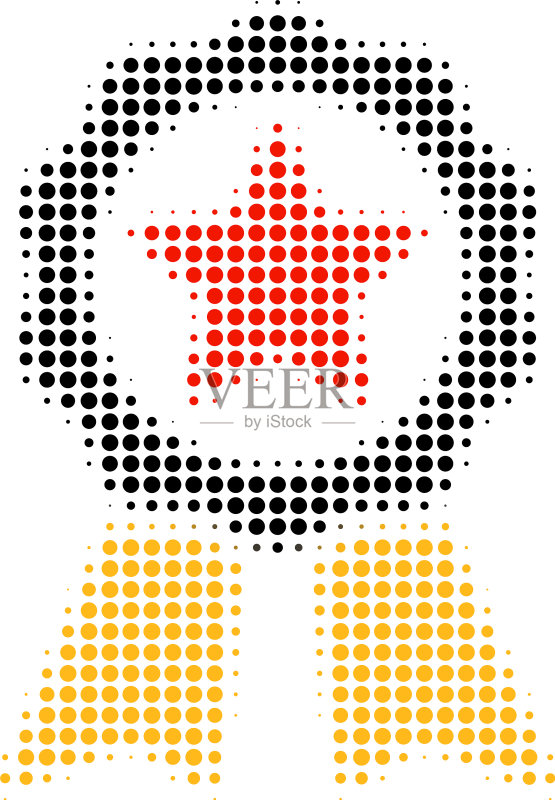 证书印章半色调图标图标素材
