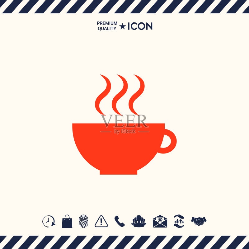 带有蒸汽的杯子图标素材