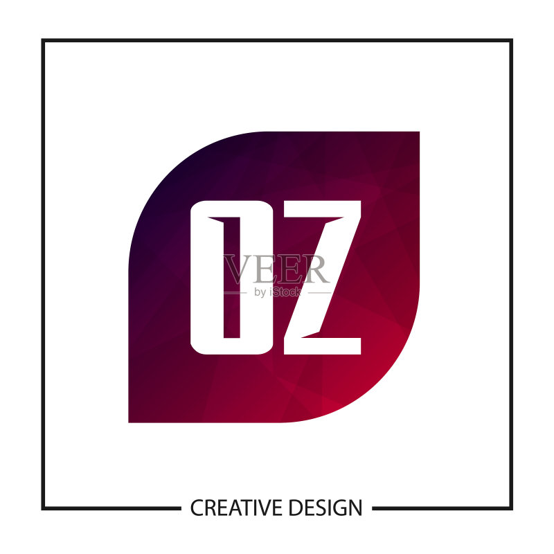 OZ字母标志模板设计图标素材