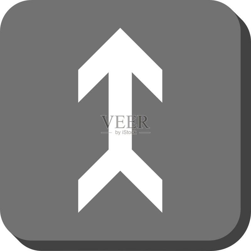向上箭头圆形方块图标图标素材