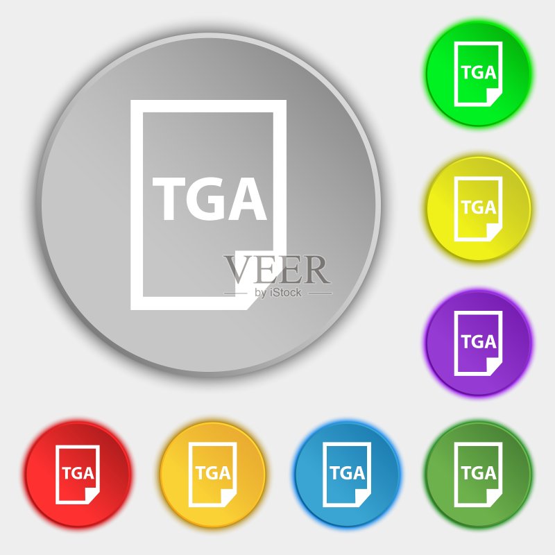 TGA图像文件类型格式图标符号图标素材