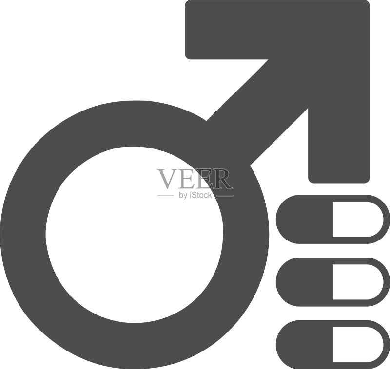 男性勃起药丸扁平图标图标素材