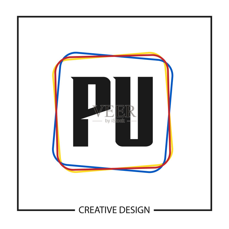 PU字母logo模板设计图标素材