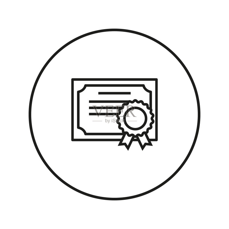 证书图标线图标素材