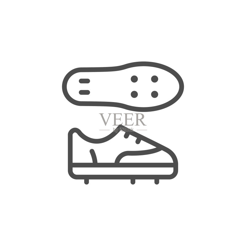 足球鞋线条图标图标素材