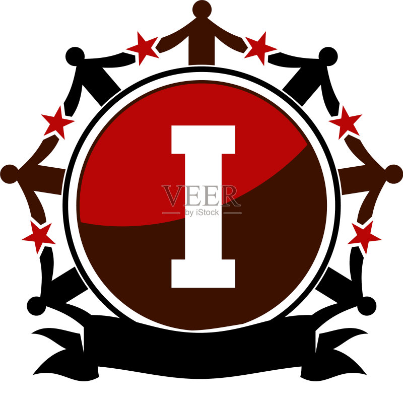 协同效应logo首字母I设计图标素材
