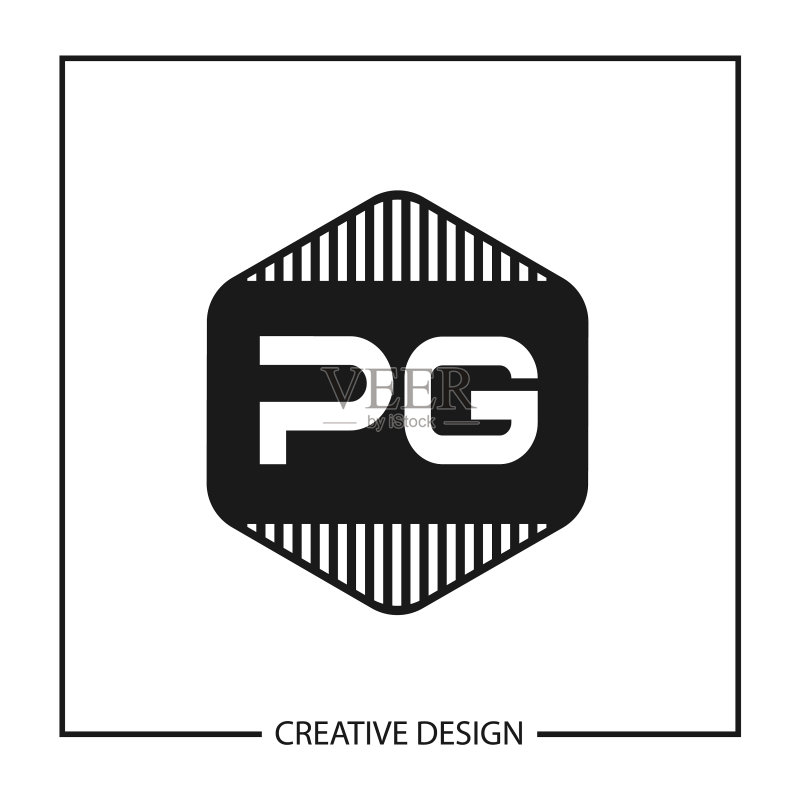 首字母PG标志设计模板图标素材