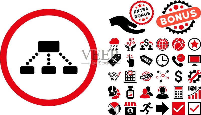 带奖励的层级扁平风格图标图标素材