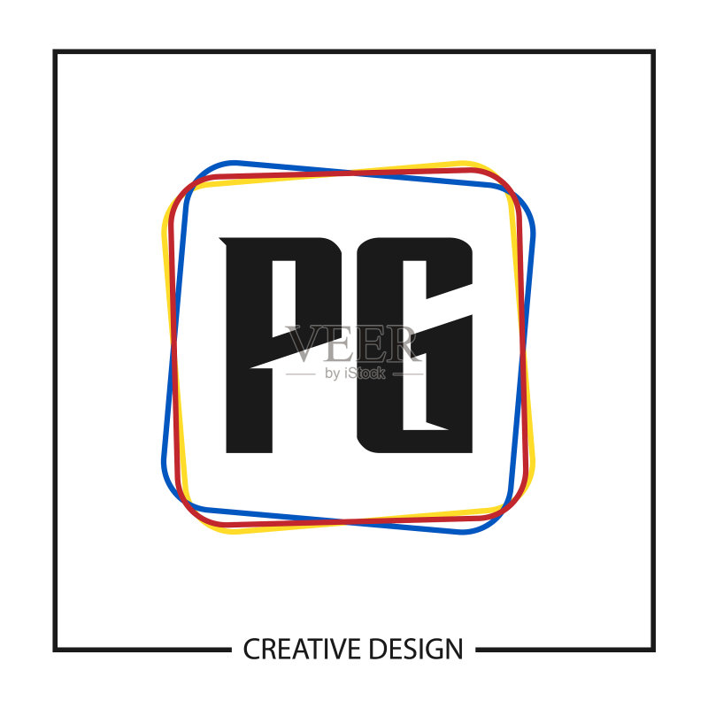 首字母PG标志设计模板图标素材
