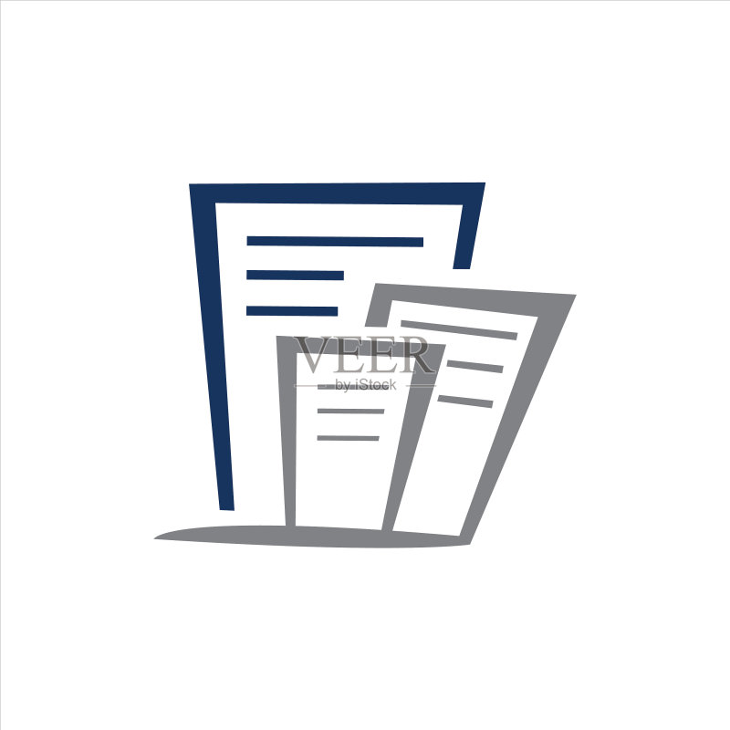 堆叠的纸张logo文具图标素材