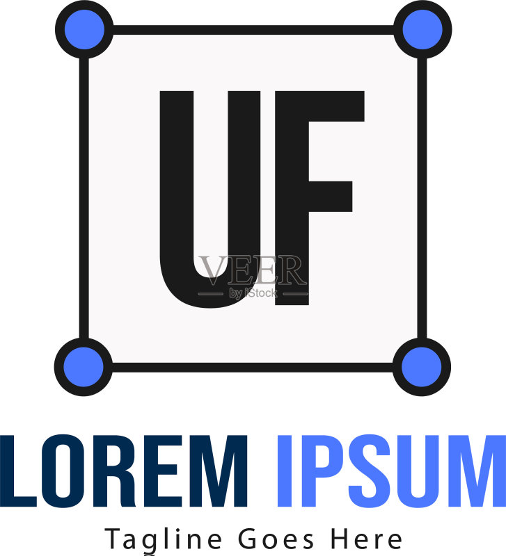 UF字母logo设计创意图标素材