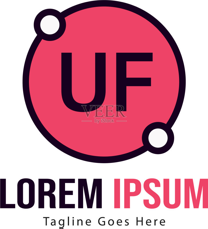 UF字母logo设计创意图标素材