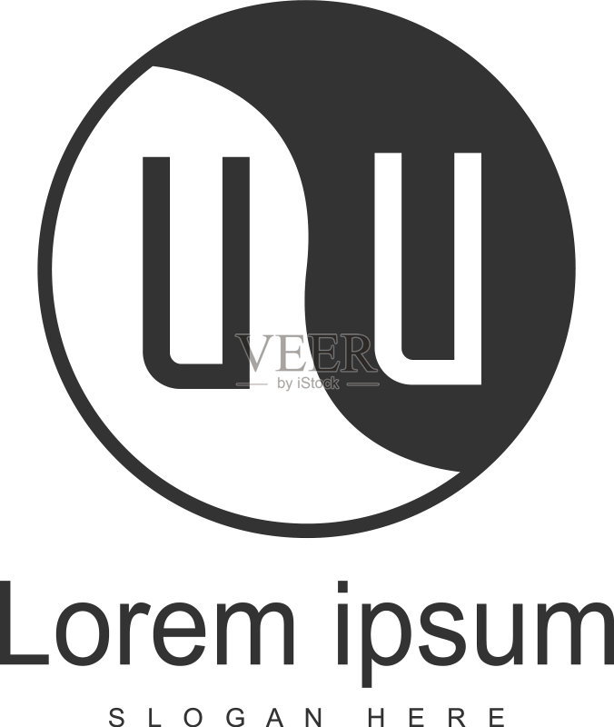 UU字母Logo设计创意图标素材