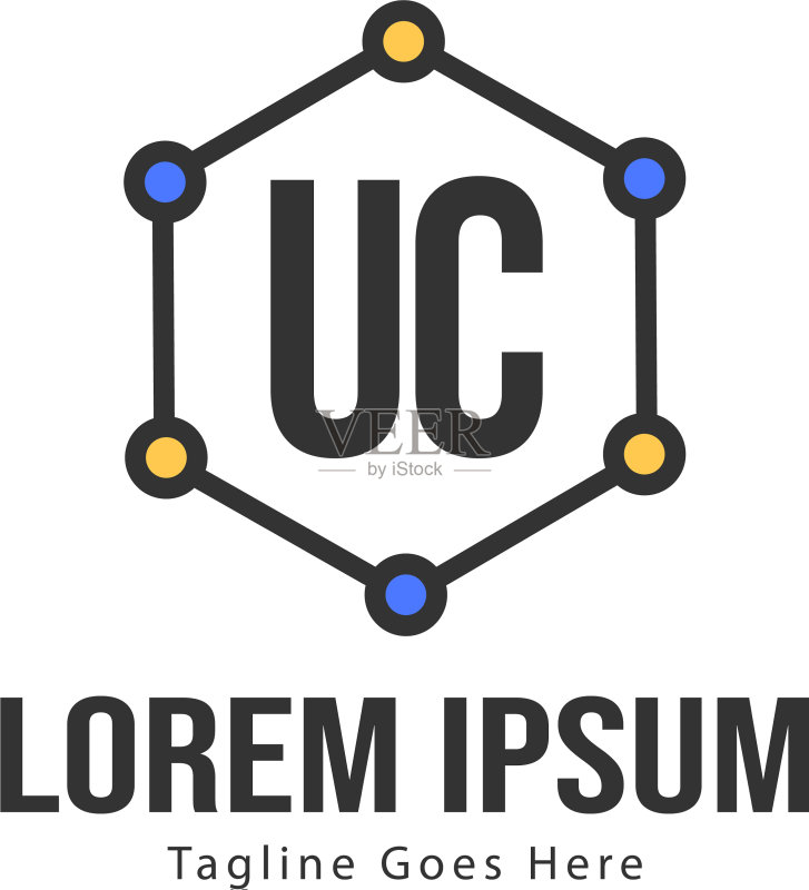 UC字母logo设计创意现代UC字母图标素材