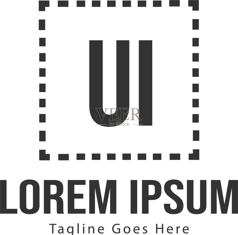 UI字母Logo设计创意现代UI字母图标素材