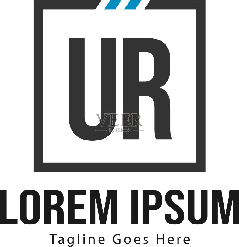 UR字母logo设计图标素材