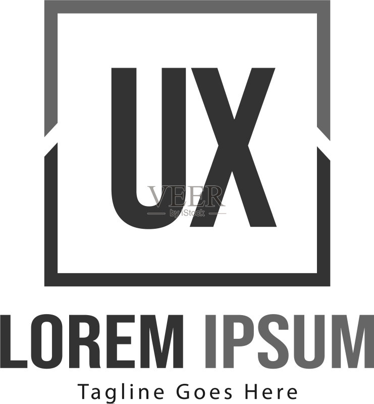 UX字母标志设计创意现代图标素材