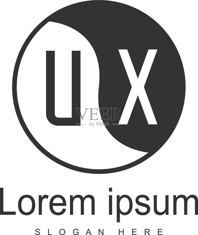UX字母标志设计创意现代图标素材