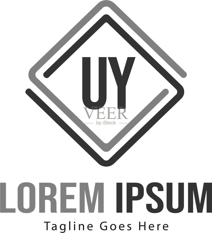 UY字母标志设计创意现代UY字母图标素材