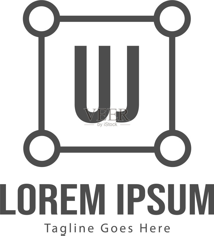 UJ字母Logo创意现代设计图标素材