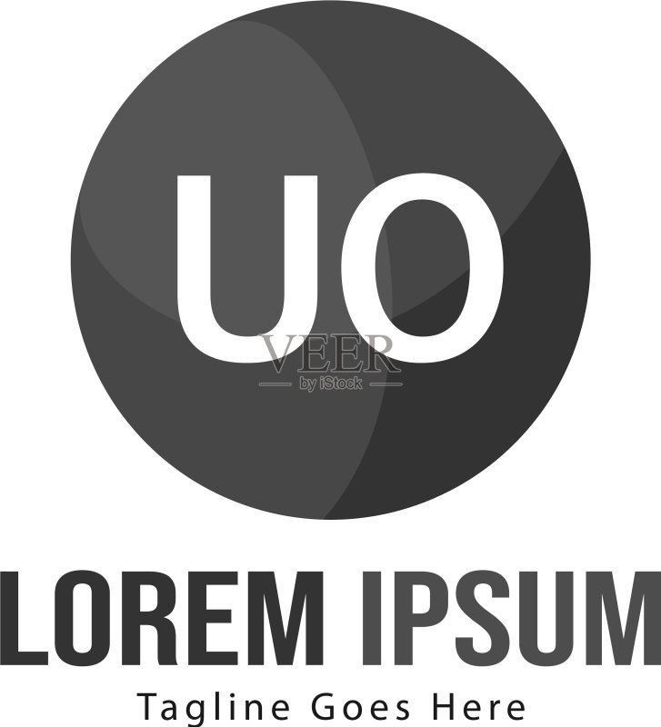 UO字母标志创意现代设计图标素材