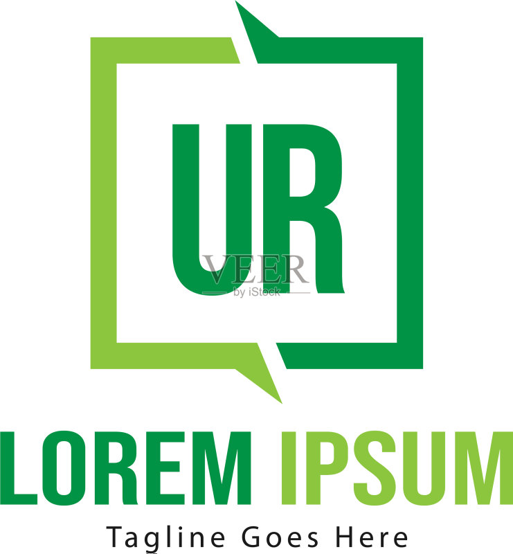 UR字母logo设计图标素材