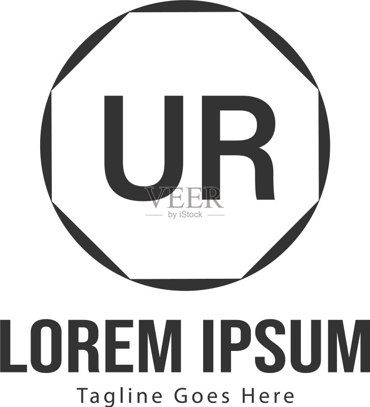UR字母logo设计图标素材